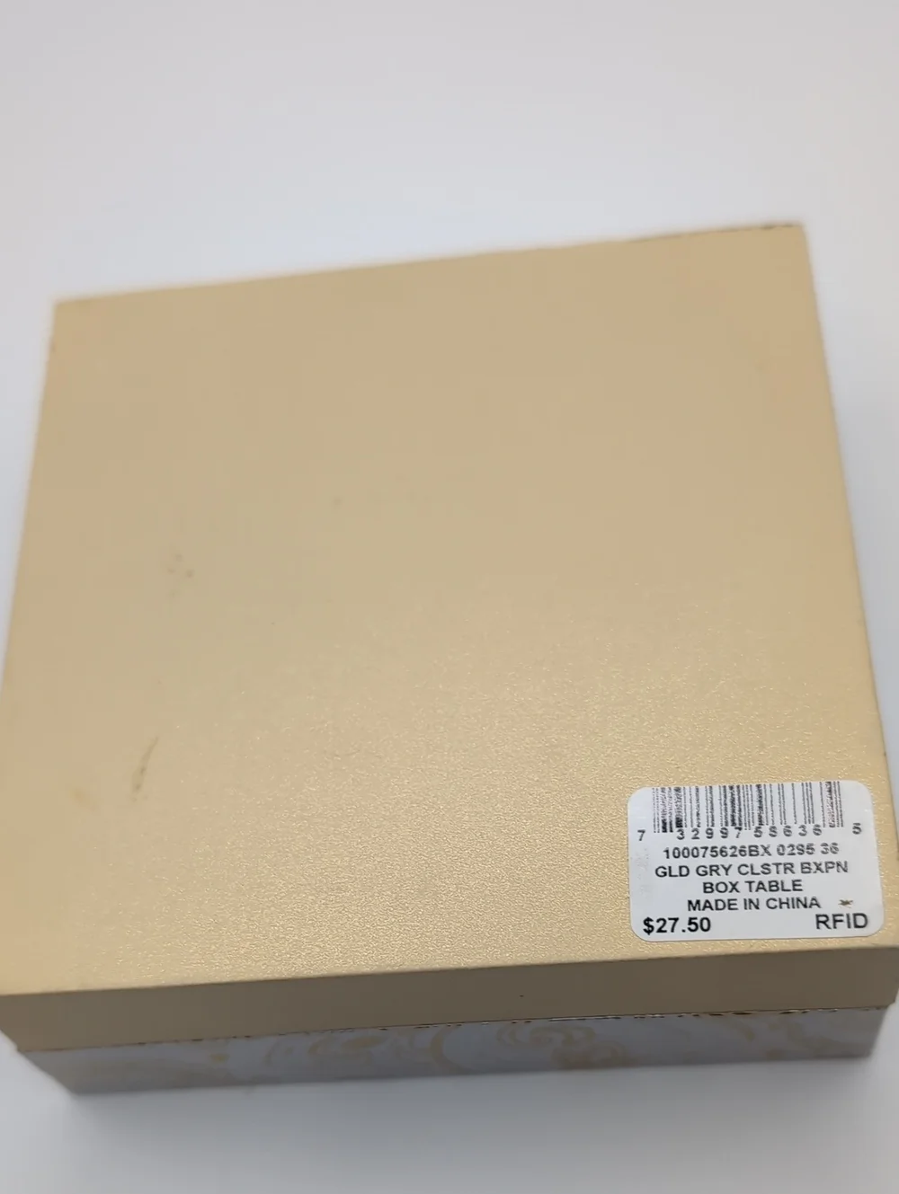 MACY'S Boxed Cluster Goldtone & Gray Black Rhinestone Brooch Pin NWT